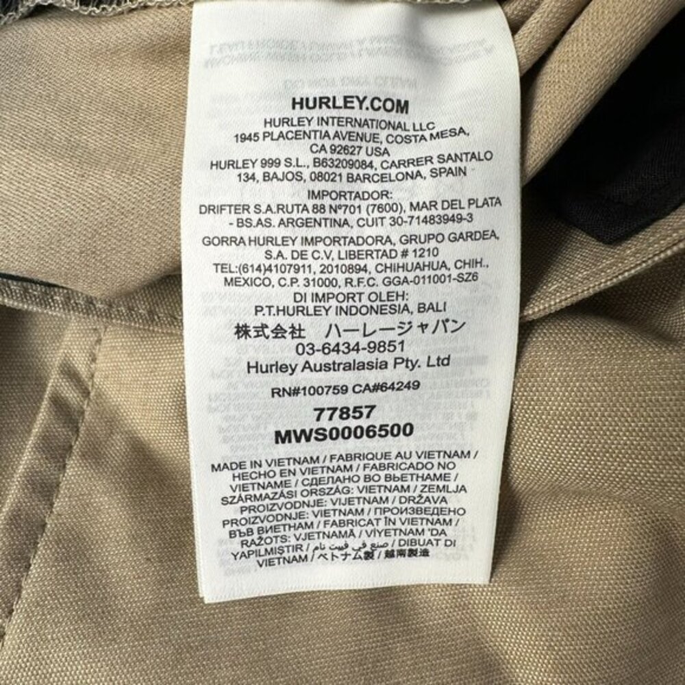 Hurley Men's H2O Dri Breathe 19" Outseam Hybrid‎ Swim Board WalkShorts, Khaki - Picture 10 of 12